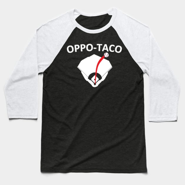 Oppo-Taco Baseball T-Shirt by BaseballMagic